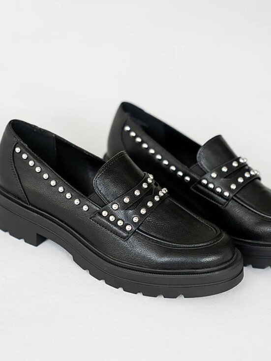 MIA Shoes - NWT MIA Tillie Studded Loafers In Black. Sz 7.5